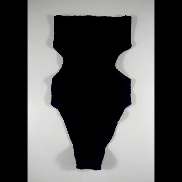 BOND-EYE 'THE MOGUL' BANDEAU SIDE CUT OUT ONE PIECE BLACK (O/S) (B63) - Picture 5 of 10